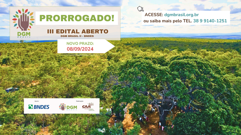 Prorrogado o III Edital do Projeto DGM Brasil - fase II, em parceria com o BNDES